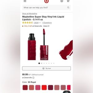 Maybelline Super Stay Vinyl Ink Liquid Lipstick. Never used or opened.